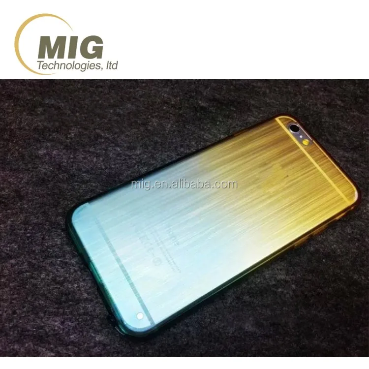 Sublimation tpu mobile/ cell phone case cover for iphone 6 6s plus gradient colors & drawbench grain