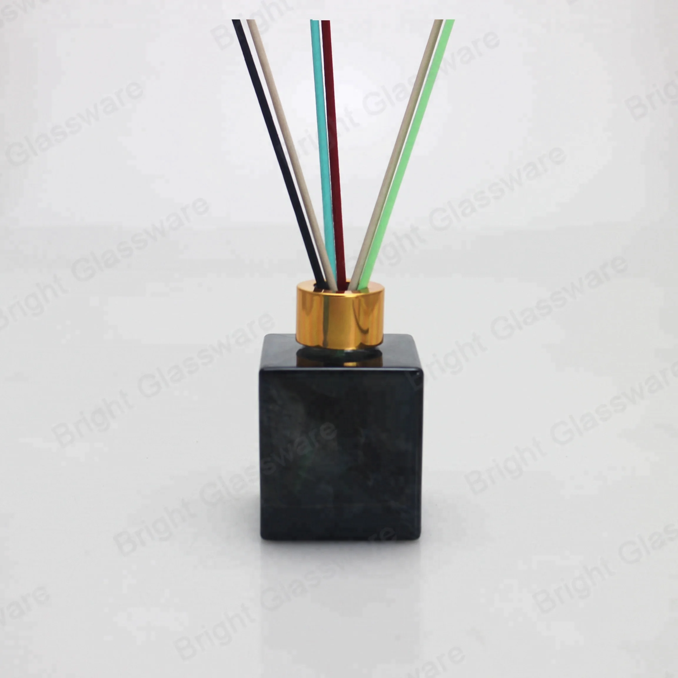 Wholesale high quality black marble natural stone custom logo candle jars holders made in china