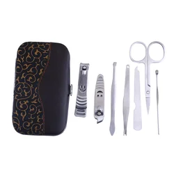 Cheap and low MOQ 7pcs manicure set pedicure manicure set