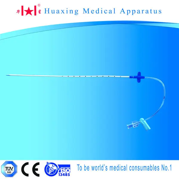 Disposable sterile single lumen central venous catheter 18G