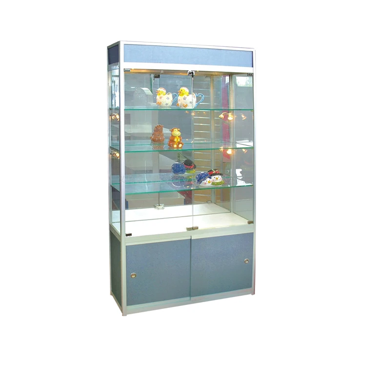 MDF  led glass locking display cabinet/model display showcase for sale/beauty salon cabinet showcase