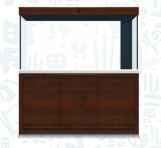 Walnut/White Grain/Rosewood/Nanmu Color Glass Aquarium VDG Series