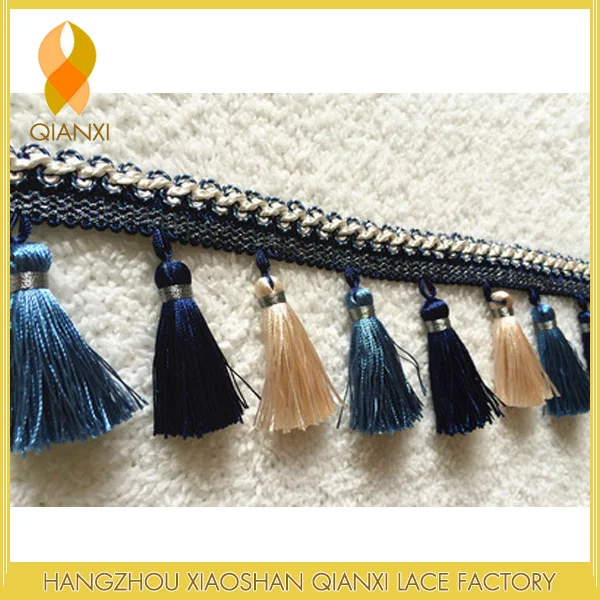 The Curtain Accessories 9CM Polyester Lace Curtain Tassel Fringe Fruit Summer Window Curtains Tulle 100% Polyester Modern CN;ZHE