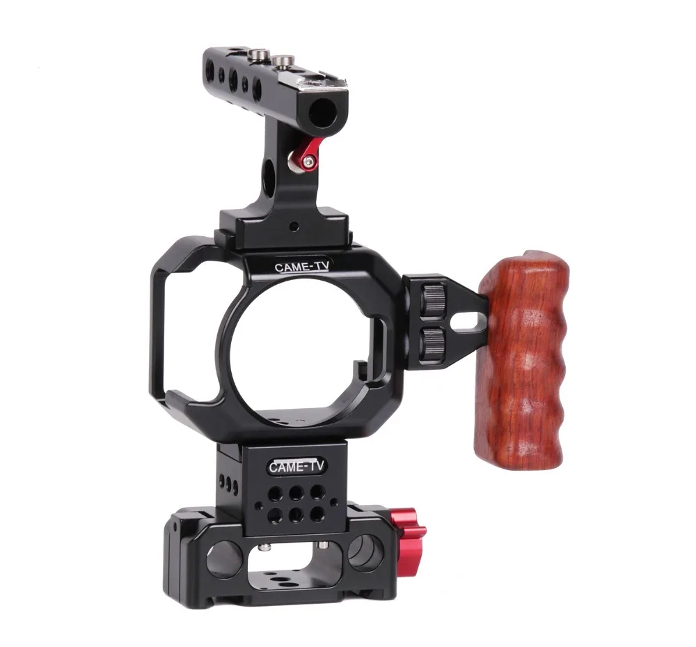 Wooden Handle For Selected CAME-TV Camera Cages GH5 Cage/A6300 Cage/5D4/GH4/BMMCC Cage/A7RII