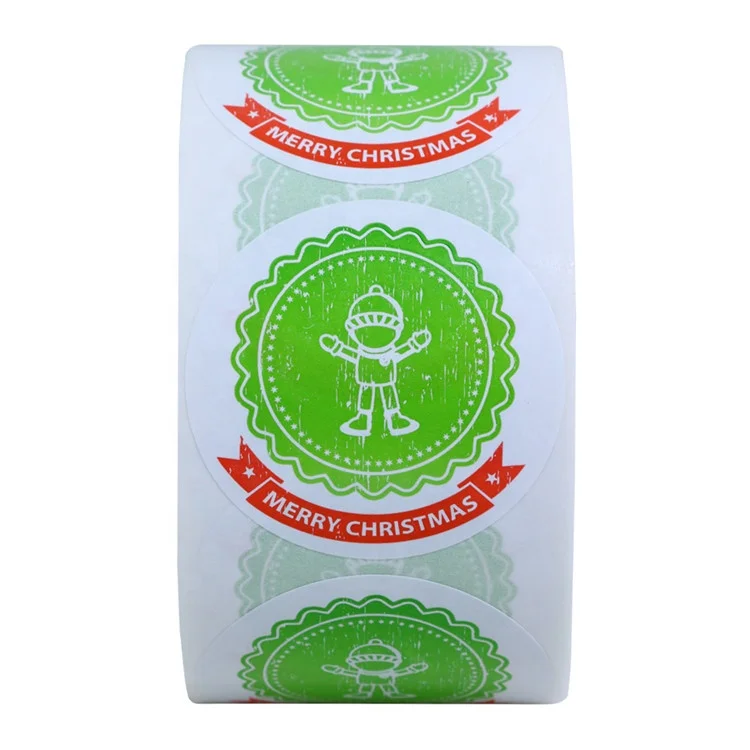 Hybsk 38 мм Merry Рождество маленький мальчик/девочка/Снеговик этикетка Декоративные клей наклейки