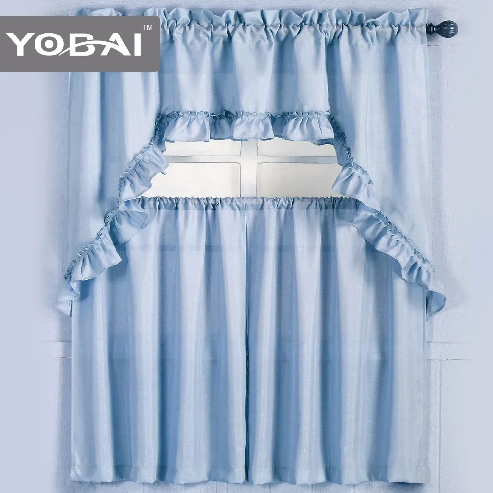 European Style Cheap Kitchen Window Curtain from China