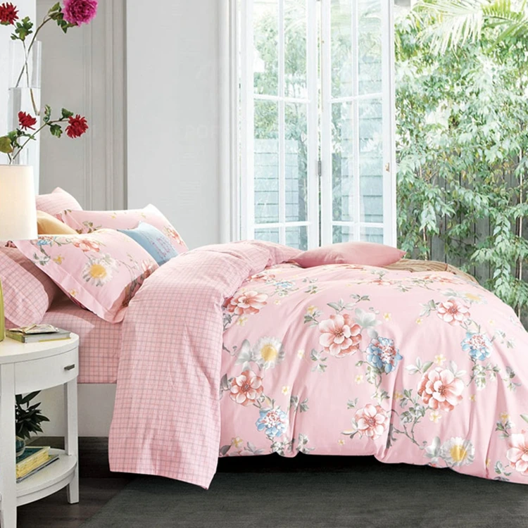 4 pcs dubai duvet cover sets 100% cotton 200t printed bedsheet set bedsheets with duvets and pillow