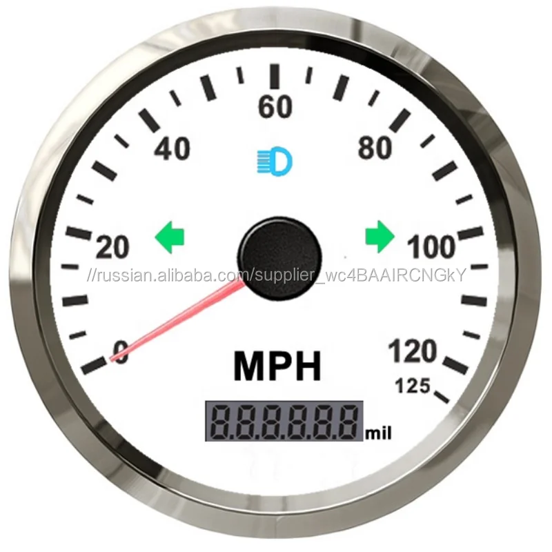 Авто мотоцикл 85 мм GPS Спидометр 0-125MPH пробег Регулируемый Overspeed сигнализации датчик
