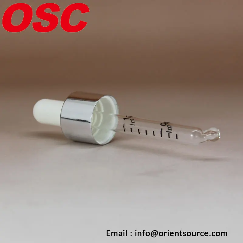 China Wholesale Custom Glass Dropper/Pipette Aluminum Dropper Cap