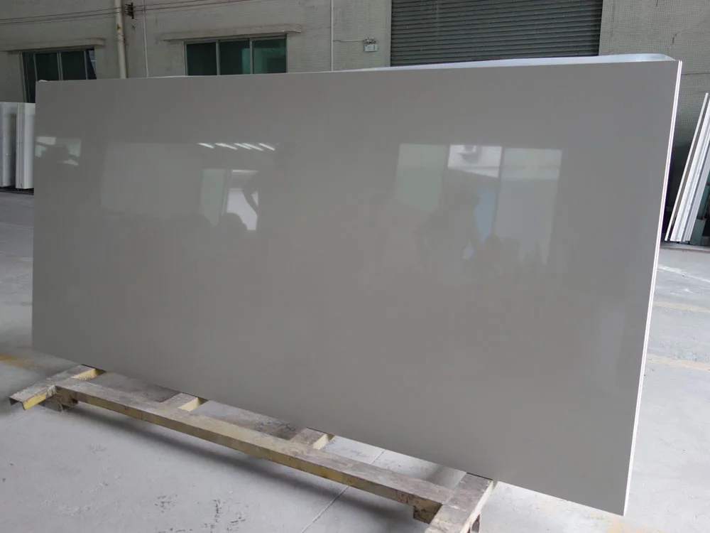 
Faux engineering stone grey sparkle quartz slab 