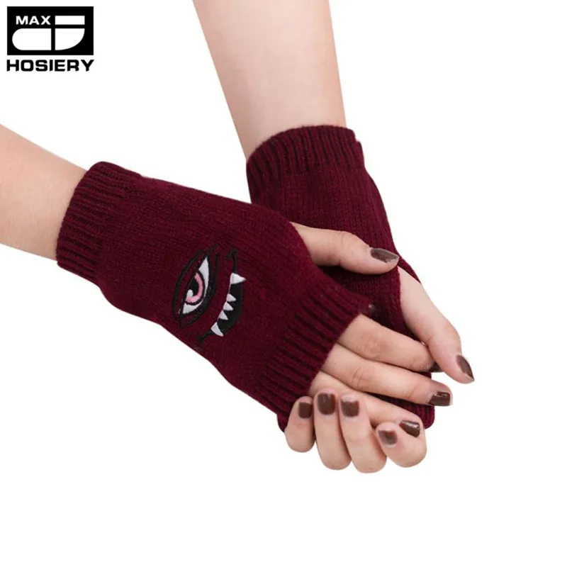 New Style Women Female Girl mittens Knitted Arm Fingerless Warm Winter mittens Soft Warm Mitten For Women Guante