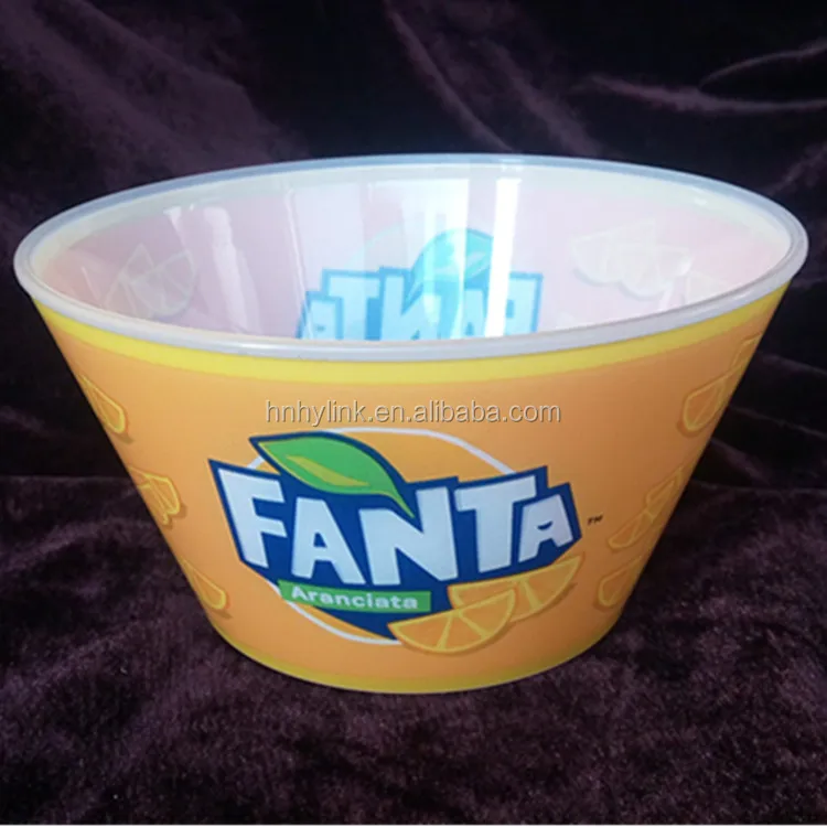 14x7CM Cheap Round Clear Custom Printed Promotion Plastic Snack Bowl PP Soup Bowl Plastic Fruit Bowl