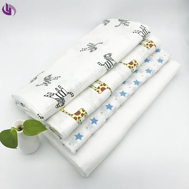 
Hot selling organic bamboo cotton fabric gauze baby 