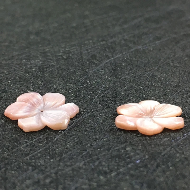 16MM smooth peach blossom flower mother of pearl shell pink sea shell gifts petal craft for hairpin decoration