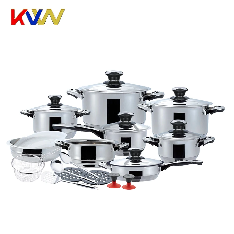 23 pcs. New fashion stainless steel royalty line cookware set