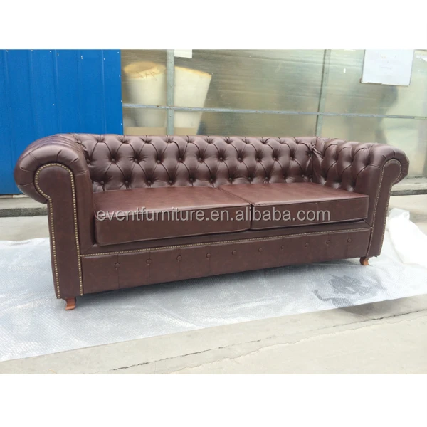 factory bottom price pu leather sofa furniture antique design chesterfield sofa