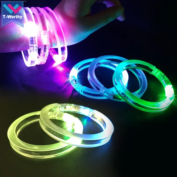 T-Worthy Promotional Gifts Laser Engrave LED acrylic Lighting Bracelet for Music Concert