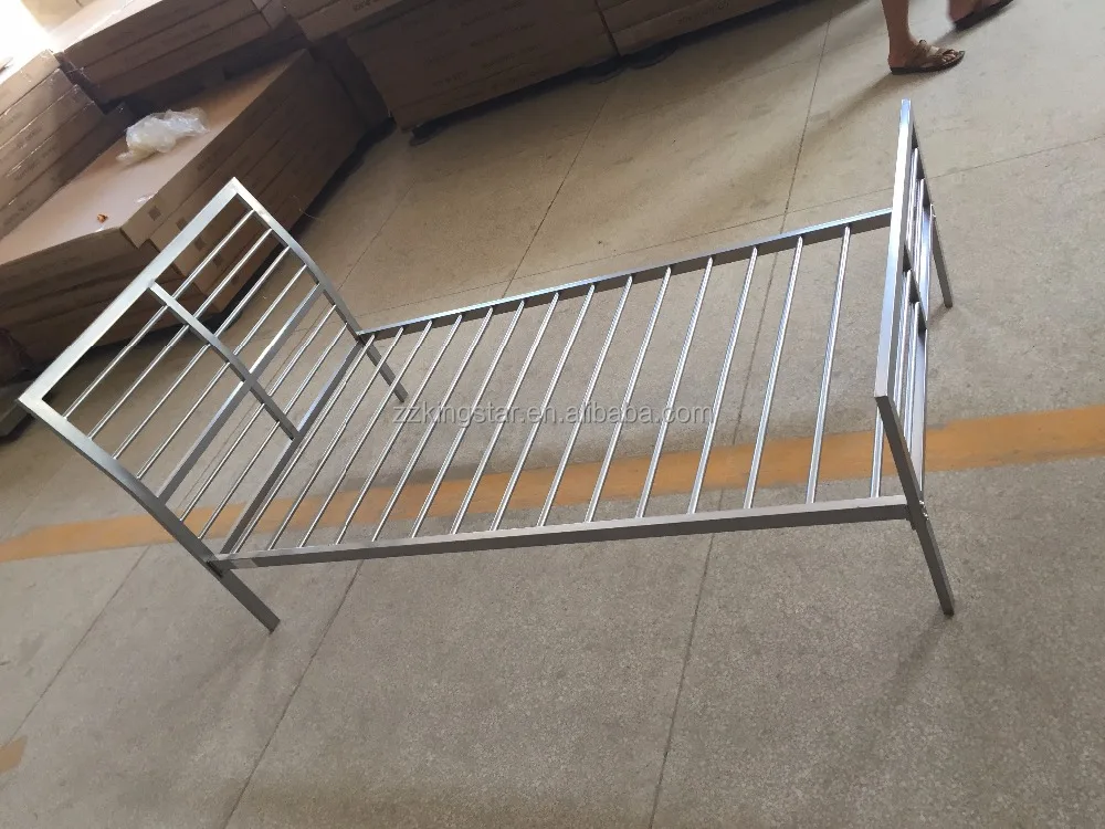 Square iron pipe twin size steel single bed frames