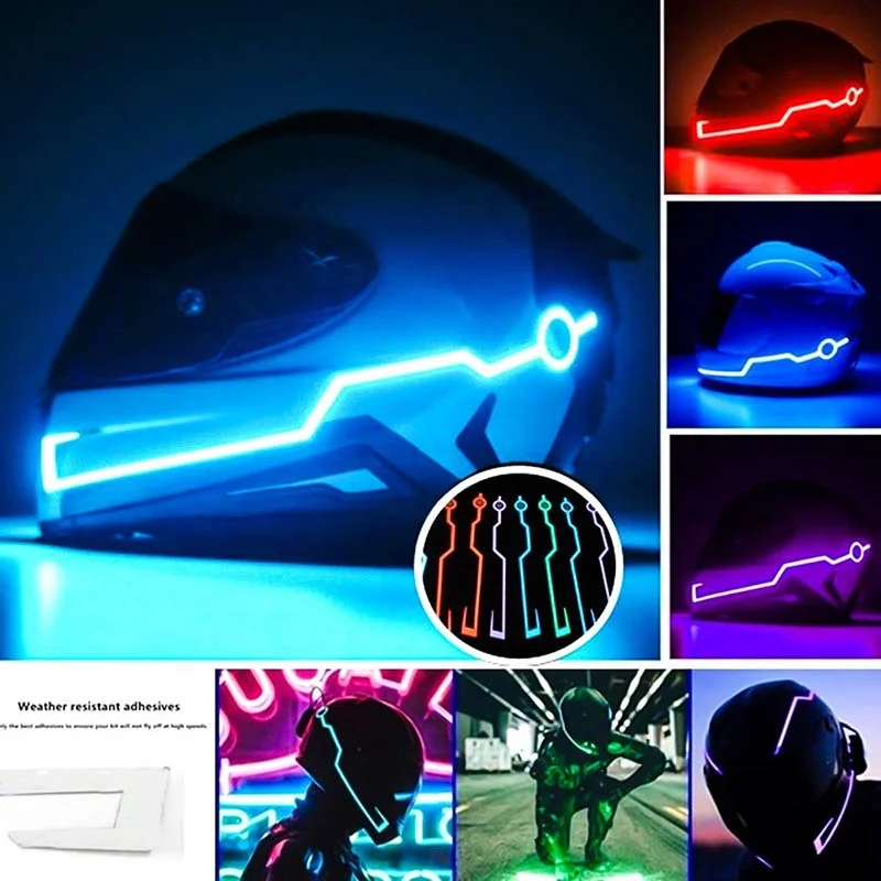 
DIY Cool EL light el tape safety glowing el light helmet 