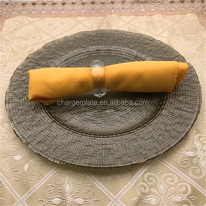 Wholesale Wedding Rental Champagne Gold Charger Plate for decoration