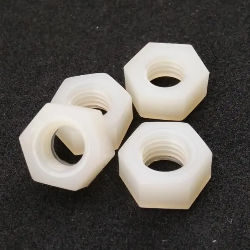M6 Plastic Nylon Hex Nuts Standard PA 66 Fastener