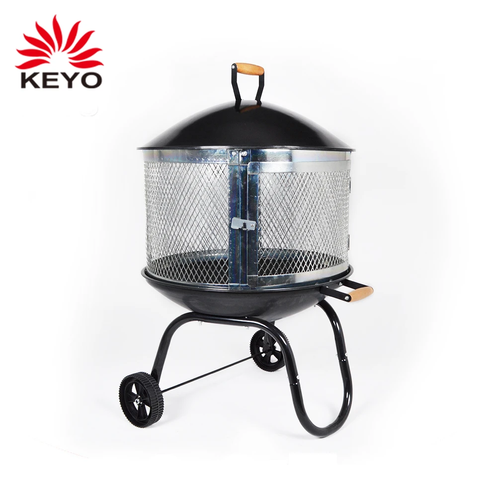 metal fire pit designs, outdoor fire pits Delux Fireplace with cooking grid