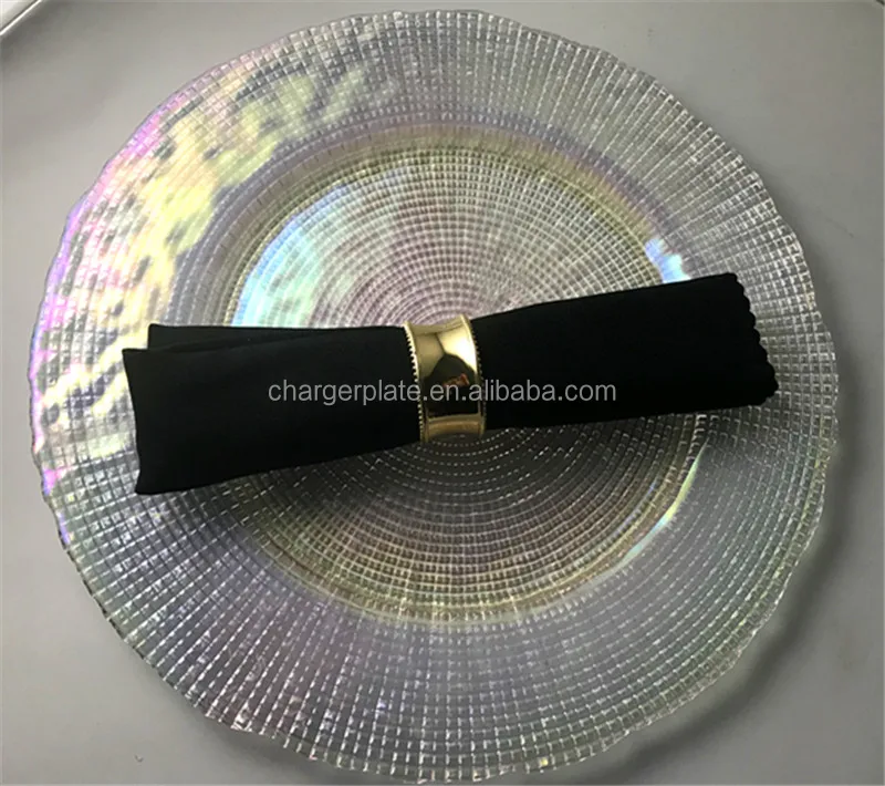 Wholesale Wedding Rental Champagne Gold Charger Plate for decoration