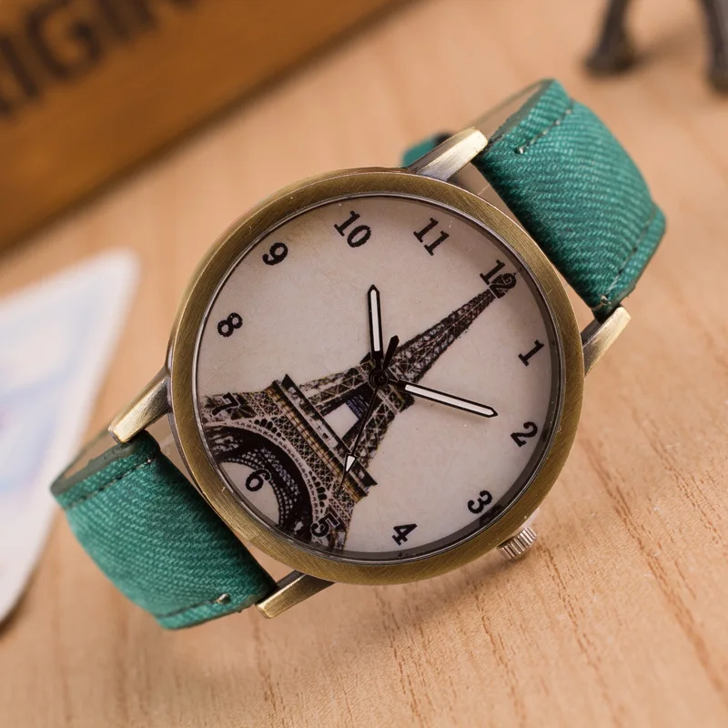 Big Eiffel Tower design womage quartz watch