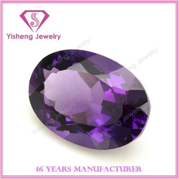 China Wholesale Oval Shape Faceted Cut Amethyst Crystals Quartz Stone