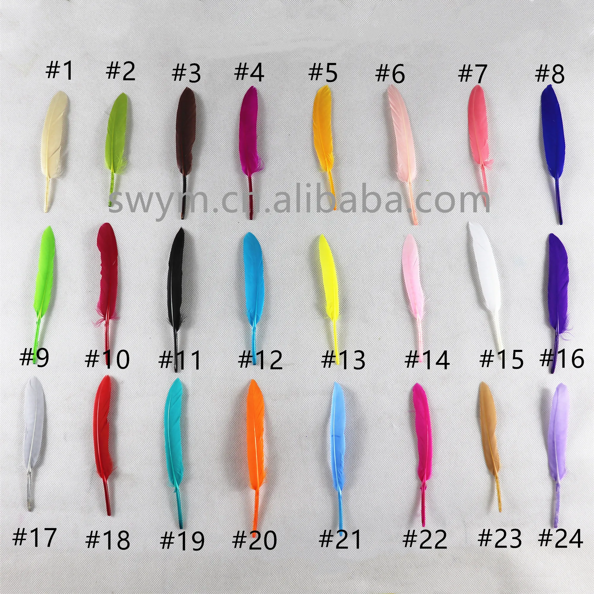 Gold Craft Goose Plume Feather for  DIY decoration goose feather bunddles