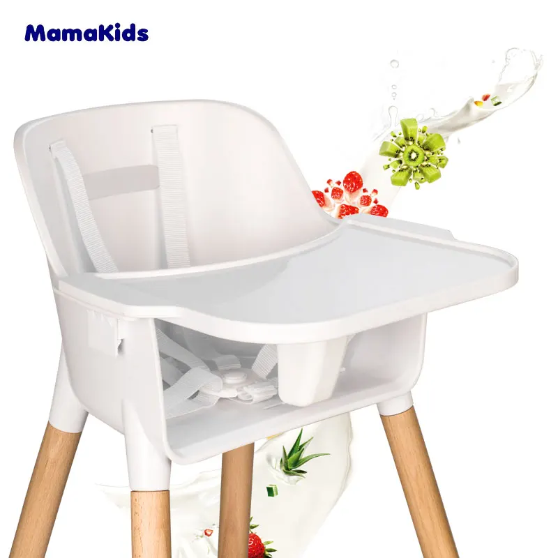 
EN14988 3 in 1 wooden baby feeding free baby high chair 