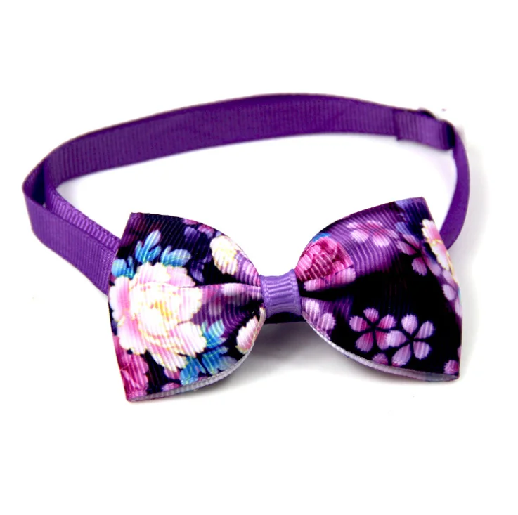 10 designs dog collar bow tie adjustable pet lead collar dog bow tie wholesale supplier
