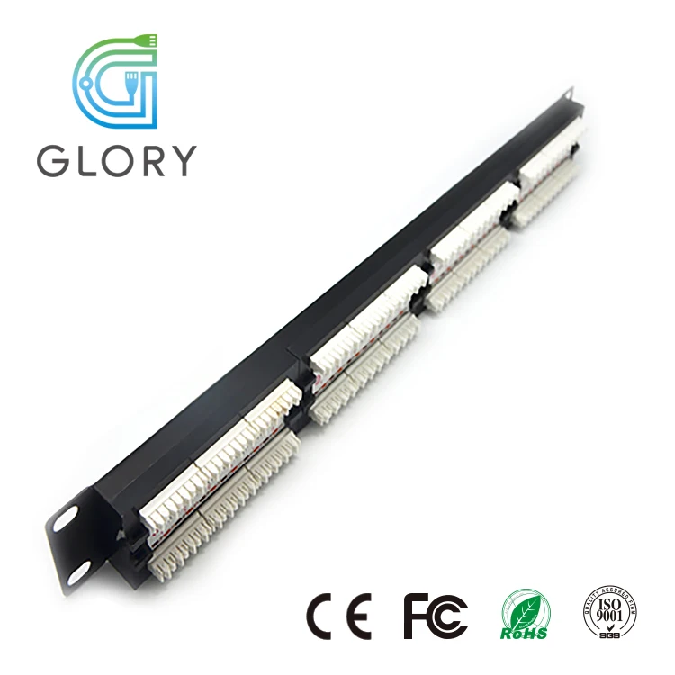  Оптовая продажа 1U RJ45 Cat6 24-портовая патч-панель для сетевой