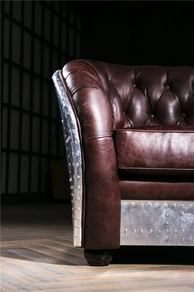 
Office And Living Room Furniture Set Leather Chesterfield sofa 