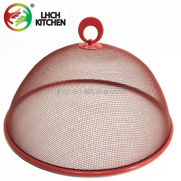 
Kitchen table top round color powder coating steel wire mesh food cover dome 