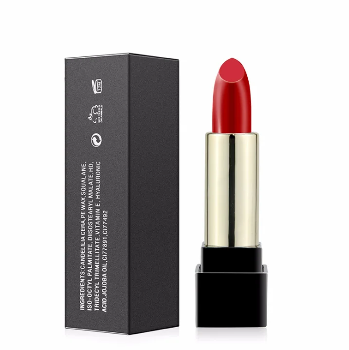 
Moisturizing and brightening 8 creamy matte vegan lipstick oem lip and cheek tint velvet cherry dark red lip stick cosmetic 