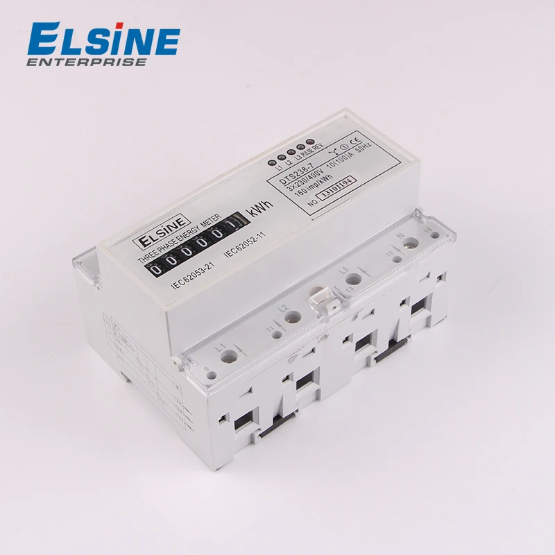 DDS238-7 mechanical lcd display Three phase din rail type watt hour energy meter