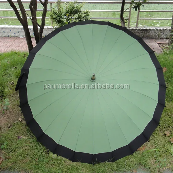 High quality 16 ribs deck umbrella wooden chinese umbrella