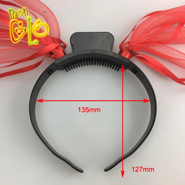 Красная повязка на голову для Хэллоуина, светодиодная лента на голову с упаковкой