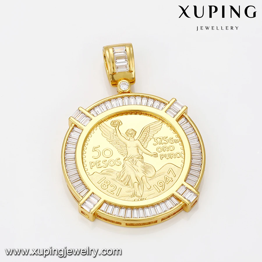 33065 xuping fashion gold pendant designs men pendant