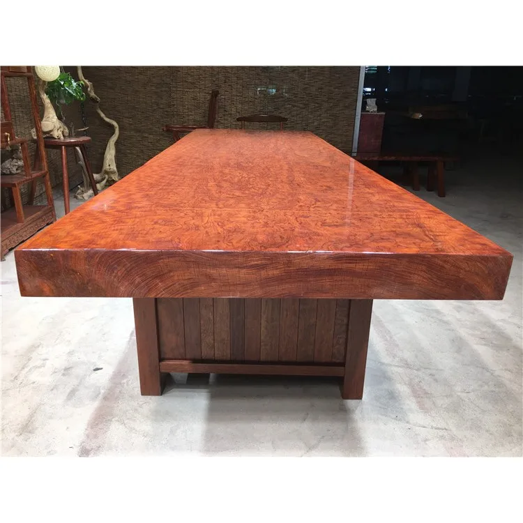 
Slabs Dining Tables Bubinga Long Solid Wood Table 