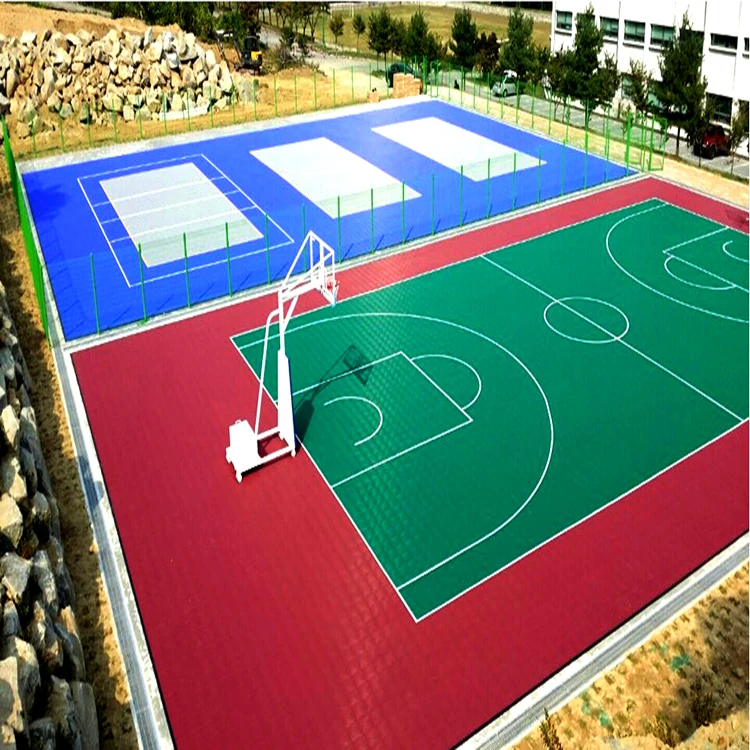 
Removable PP modular sports outdoor flooring for badminton court 
