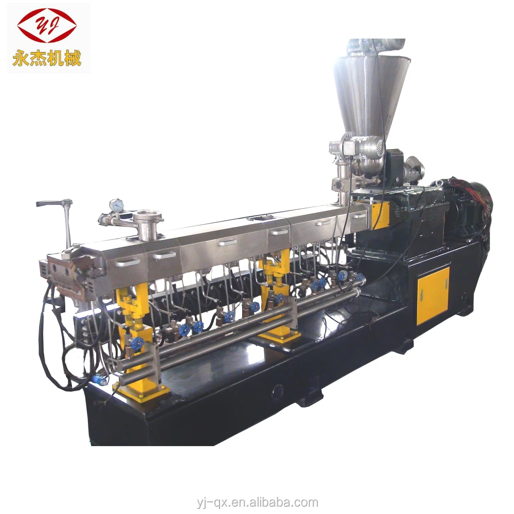Twin/double screw extruder plastic pellet making machine