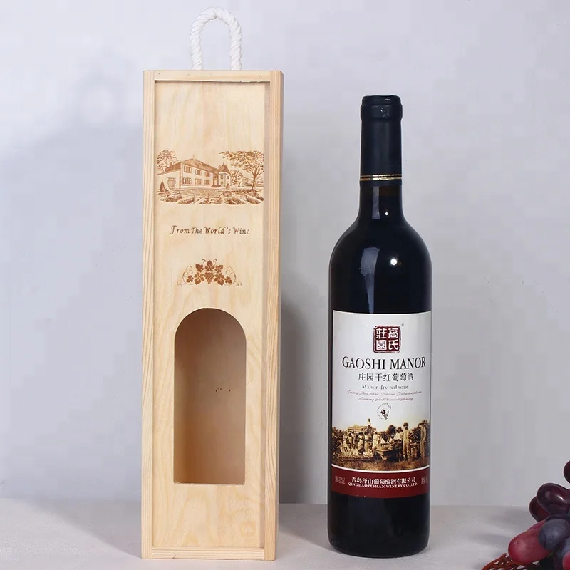 
Creative new design single bottle gift custom bamboo wooden wine box 