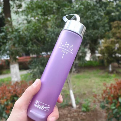 280ml Portable Bike Sports BPA free Water Bottle eco friendly nontoxic Plastic Water Bottle frosted candy color on sale