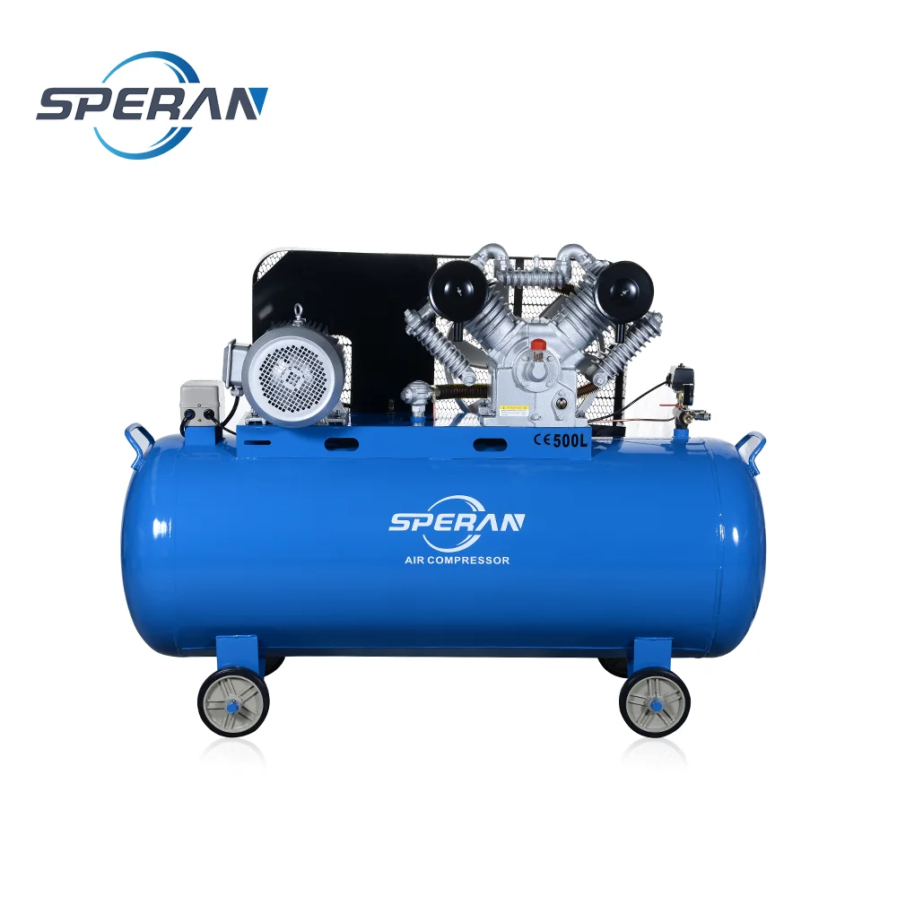 
Best price 10 hp 500L belt driven industrial electric high pressure air compressor with wheel 