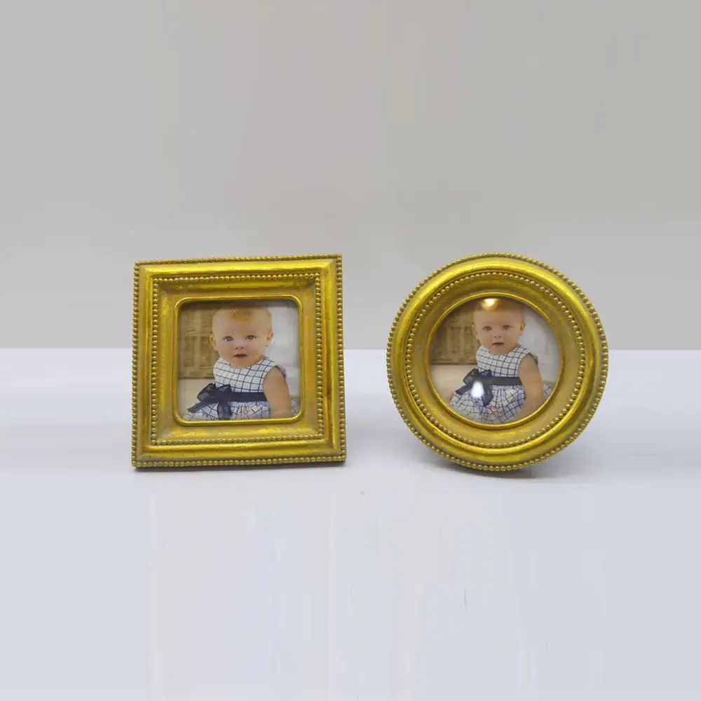 Gold sliver picture frame small baroque rectangle photo frame 2.5*3.5