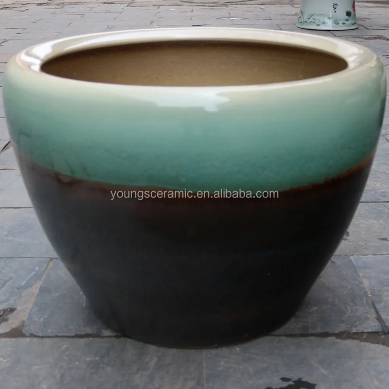 Unique retro style variable glazed craft large chinese ceramic decoration garden flower pot