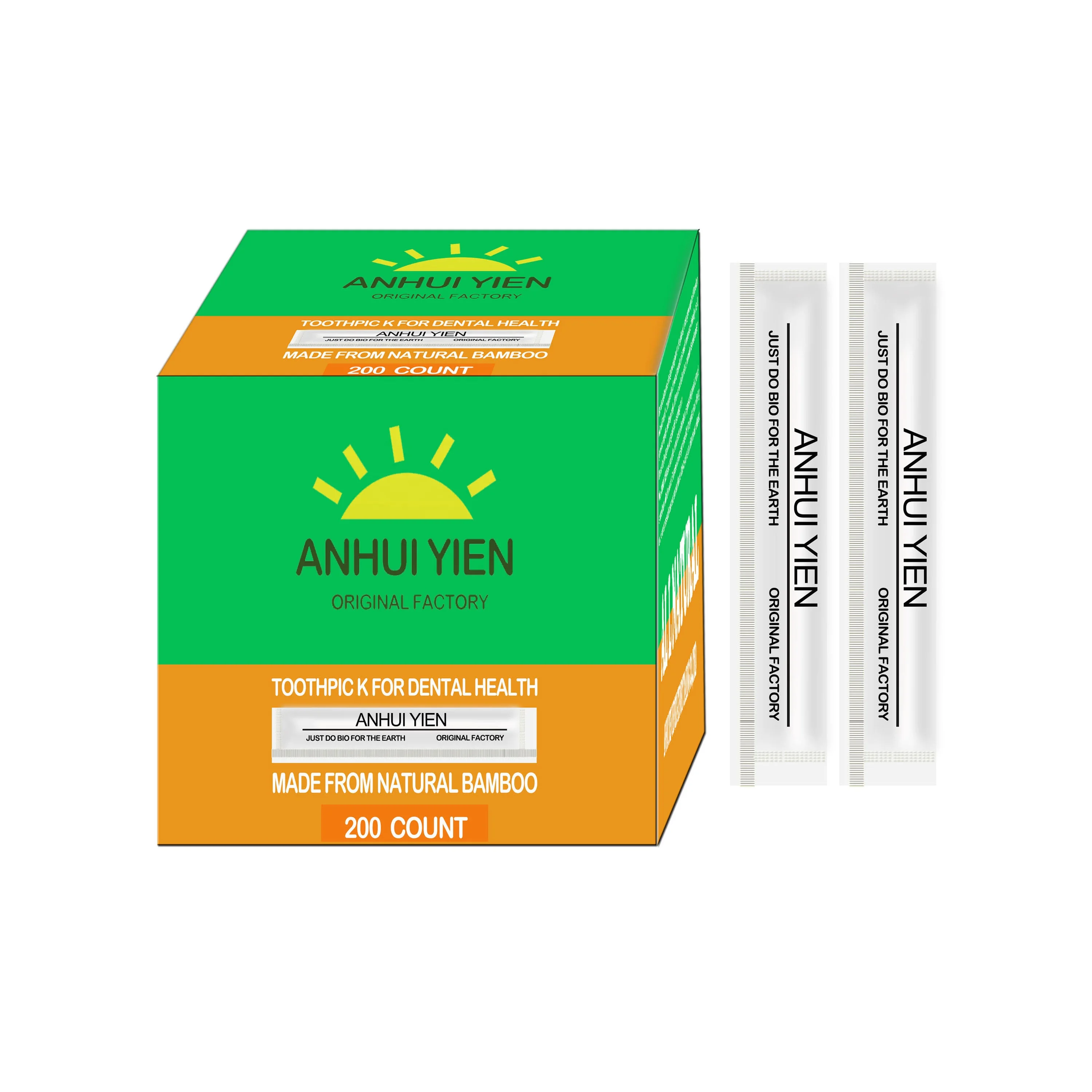Оригинальная Заводская цветная коробка индивидуальная бумажная обертка бамбуковая зубочистка для здоровья зубов