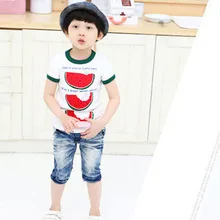 Kid Toddler Summer Watermelon Tops Cozy T Shirt Child Boys Short Sleeve Tee Shirt